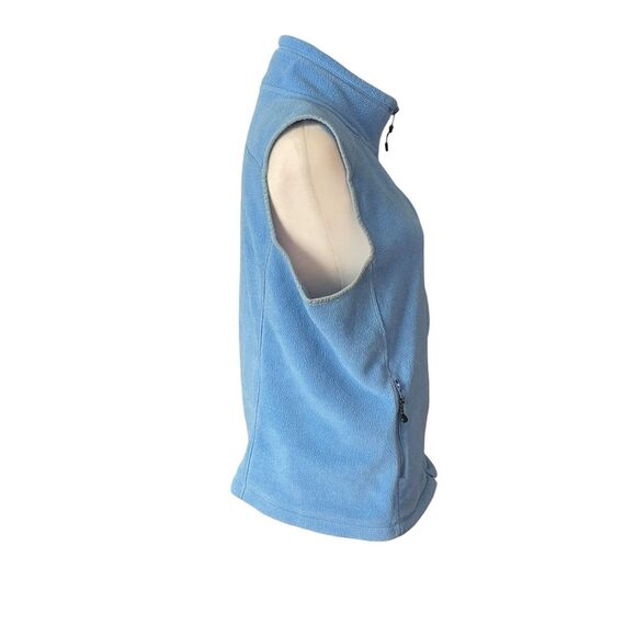 Vineyard Vines Small Fleece Vest Sleeveless Light Blue Full Zip Pockets - Picture 6 of 11